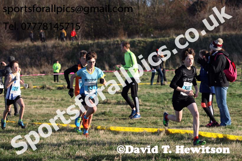 Boys under-13s North Eastern Cross Country, 2018 Northern Cross Country Champs., Wrekenton, Gateshead. Photo:  David T. Hewitson/Sports for All Pics
